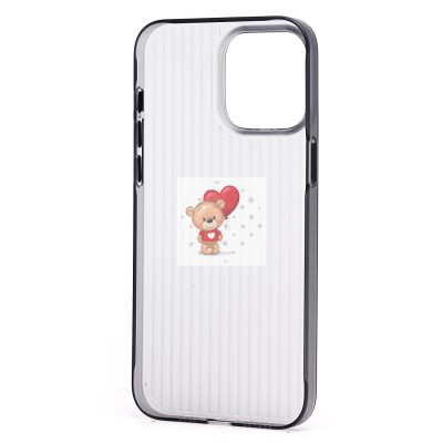 Чехол-накладка для Apple iPhone 15 Pro Max (матовый прозрачный/черный) - PC089 Чехол-накладка для Apple iPhone 15 Pro Max (матовый прозрачный/черный) - PC089