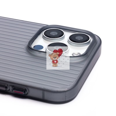 Чехол-накладка для Apple iPhone 15 Pro Max (матовый прозрачный/черный) - PC089 Чехол-накладка для Apple iPhone 15 Pro Max (матовый прозрачный/черный) - PC089