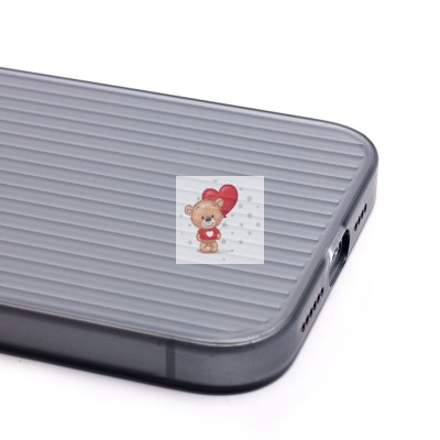 Чехол-накладка для Apple iPhone 15 Pro Max (матовый прозрачный/черный) - PC089 Чехол-накладка для Apple iPhone 15 Pro Max (матовый прозрачный/черный) - PC089