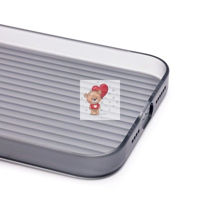 Чехол-накладка для Apple iPhone 15 Pro Max (матовый прозрачный/черный) - PC089 Чехол-накладка для Apple iPhone 15 Pro Max (матовый прозрачный/черный) - PC089