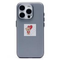 Чехол-накладка для Apple iPhone 15 Pro (матовый прозрачный/черный) - PC089