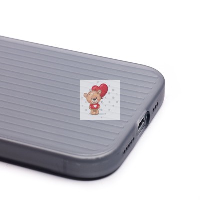 Чехол-накладка для Apple iPhone 15 Pro (матовый прозрачный/черный) - PC089