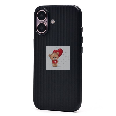 Чехол-накладка для Apple iPhone 16 (черный) - PC089