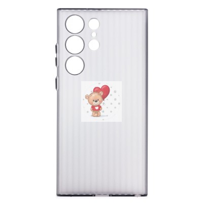 Чехол-накладка для Samsung Galaxy S23 Ultra (матовый прозрачный/черный) - PC089 Чехол-накладка для Samsung Galaxy S23 Ultra (матовый прозрачный/черный) - PC089