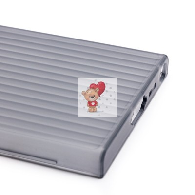 Чехол-накладка для Samsung Galaxy S23 Ultra (матовый прозрачный/черный) - PC089