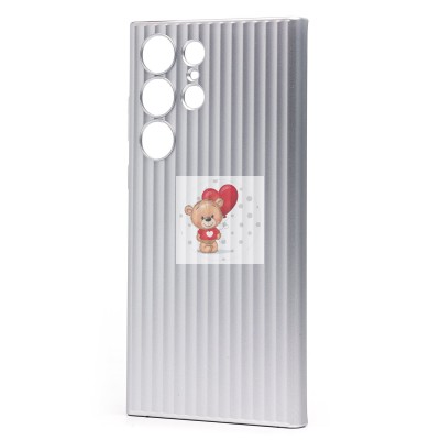 Чехол-накладка для Samsung Galaxy S23 Ultra (серебяный) - PC089