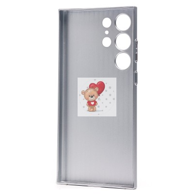 Чехол-накладка для Samsung Galaxy S23 Ultra (серебяный) - PC089