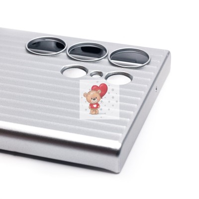 Чехол-накладка для Samsung Galaxy S23 Ultra (серебяный) - PC089