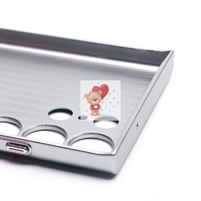 Чехол-накладка для Samsung Galaxy S23 Ultra (серебяный) - PC089