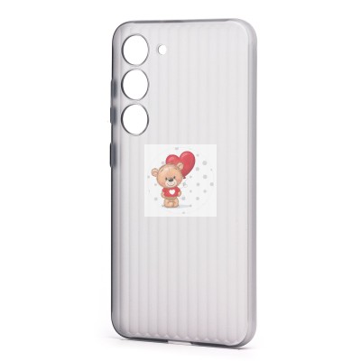 Чехол-накладка для Samsung Galaxy S23 (матовый прозрачный/черный) - PC089 Чехол-накладка для Samsung Galaxy S23 (матовый прозрачный/черный) - PC089