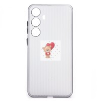 Чехол-накладка для Samsung Galaxy S24+ (матовый прозрачный/черный) - PC089 Чехол-накладка для Samsung Galaxy S24+ (матовый прозрачный/черный) - PC089