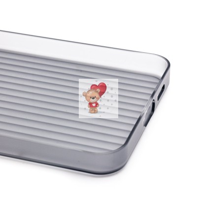 Чехол-накладка для Samsung Galaxy S24+ (матовый прозрачный/черный) - PC089