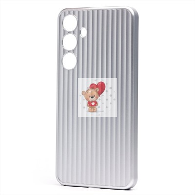 Чехол-накладка для Samsung Galaxy S24+ (серебяный) - PC089