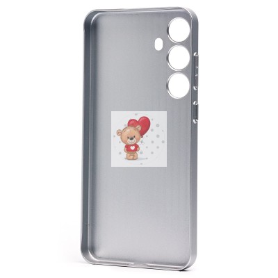 Чехол-накладка для Samsung Galaxy S24+ (серебяный) - PC089