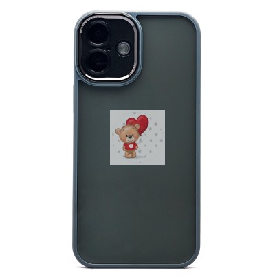 Чехол-накладка для Apple iPhone 16 Plus (серый) - PC090