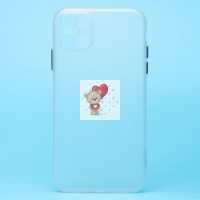 Чехол-накладка для Apple iPhone 11 (матовый прозрачный/белый) - PC091 Чехол-накладка для Apple iPhone 11 (матовый прозрачный/белый) - PC091