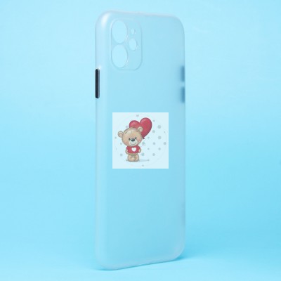 Чехол-накладка для Apple iPhone 11 (матовый прозрачный/белый) - PC091 Чехол-накладка для Apple iPhone 11 (матовый прозрачный/белый) - PC091