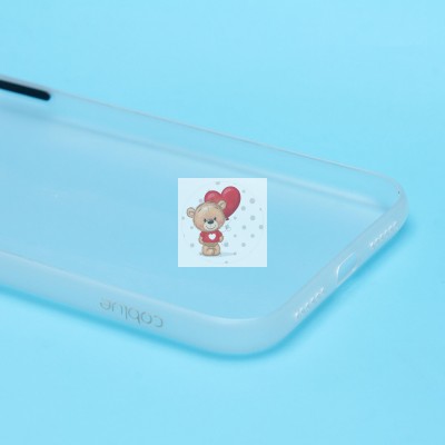 Чехол-накладка для Apple iPhone 11 (матовый прозрачный/белый) - PC091 Чехол-накладка для Apple iPhone 11 (матовый прозрачный/белый) - PC091