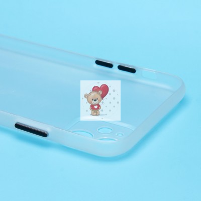Чехол-накладка для Apple iPhone 11 (матовый прозрачный/белый) - PC091 Чехол-накладка для Apple iPhone 11 (матовый прозрачный/белый) - PC091