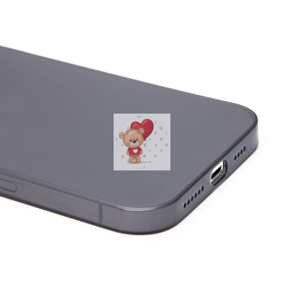 Чехол-накладка для Apple iPhone 13 Pro Max (матовый прозрачный/черный) - PC091