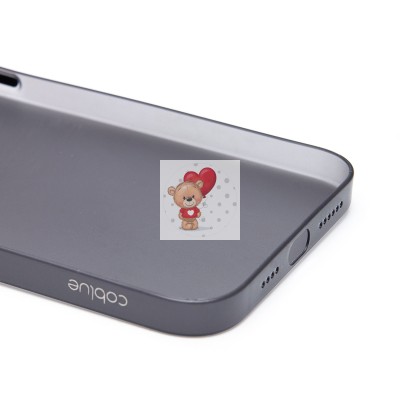 Чехол-накладка для Apple iPhone 13 Pro Max (матовый прозрачный/черный) - PC091