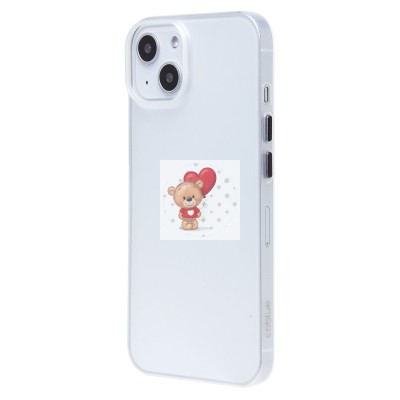 Чехол-накладка для Apple iPhone 14/iPhone 13 (матовый прозрачный/белый) - PC091 Чехол-накладка для Apple iPhone 14/iPhone 13 (матовый прозрачный/белый) - PC091