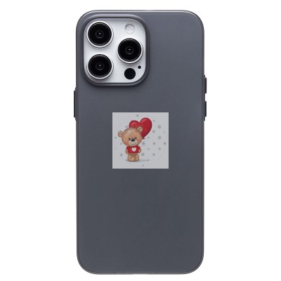 Чехол-накладка для Apple iPhone 15 Pro Max (матовый прозрачный/черный) - PC091 Чехол-накладка для Apple iPhone 15 Pro Max (матовый прозрачный/черный) - PC091