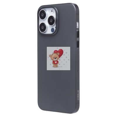 Чехол-накладка для Apple iPhone 15 Pro Max (матовый прозрачный/черный) - PC091 Чехол-накладка для Apple iPhone 15 Pro Max (матовый прозрачный/черный) - PC091