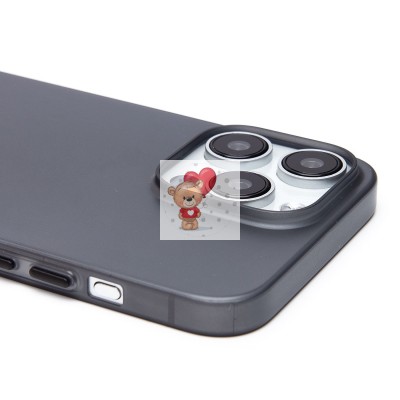 Чехол-накладка для Apple iPhone 15 Pro Max (матовый прозрачный/черный) - PC091 Чехол-накладка для Apple iPhone 15 Pro Max (матовый прозрачный/черный) - PC091