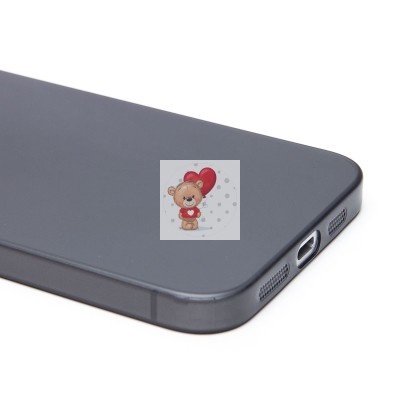 Чехол-накладка для Apple iPhone 15 Pro Max (матовый прозрачный/черный) - PC091 Чехол-накладка для Apple iPhone 15 Pro Max (матовый прозрачный/черный) - PC091