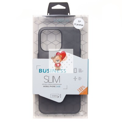 Чехол-накладка для Apple iPhone 15 Pro Max (матовый прозрачный/черный) - PC091 Чехол-накладка для Apple iPhone 15 Pro Max (матовый прозрачный/черный) - PC091