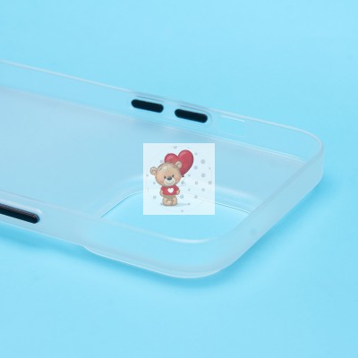 Чехол-накладка для Apple iPhone 15 Pro (матовый прозрачный/белый) - PC091 Чехол-накладка для Apple iPhone 15 Pro (матовый прозрачный/белый) - PC091