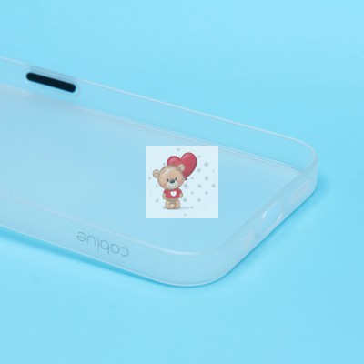 Чехол-накладка для Apple iPhone 15 Pro (матовый прозрачный/белый) - PC091 Чехол-накладка для Apple iPhone 15 Pro (матовый прозрачный/белый) - PC091