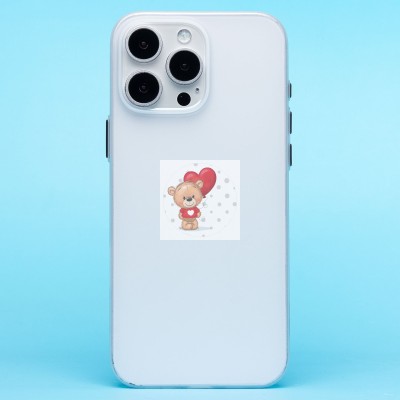 Чехол-накладка для Apple iPhone 16 Pro Max (матовый прозрачный/белый) - PC091