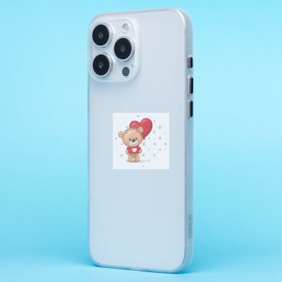 Чехол-накладка для Apple iPhone 16 Pro Max (матовый прозрачный/белый) - PC091