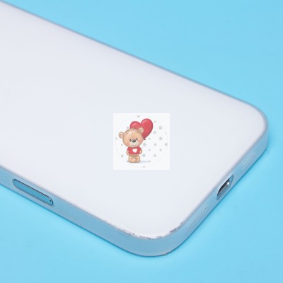 Чехол-накладка для Apple iPhone 16 Pro Max (матовый прозрачный/белый) - PC091