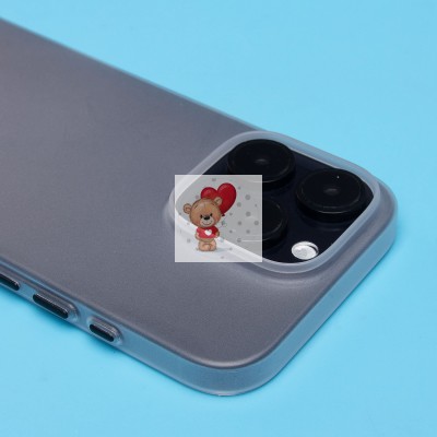 Чехол-накладка для Apple iPhone 16 Pro (матовый прозрачный/белый) - PC091