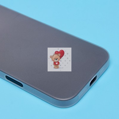 Чехол-накладка для Apple iPhone 16 Pro (матовый прозрачный/белый) - PC091