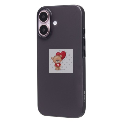 Чехол-накладка для Apple iPhone 16 (матовый прозрачный/черный) - PC091 Чехол-накладка для Apple iPhone 16 (матовый прозрачный/черный) - PC091