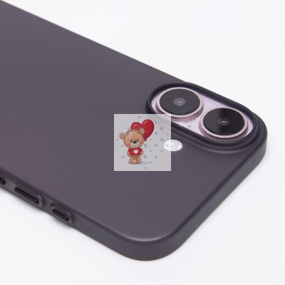 Чехол-накладка для Apple iPhone 16 (матовый прозрачный/черный) - PC091 Чехол-накладка для Apple iPhone 16 (матовый прозрачный/черный) - PC091