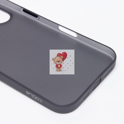 Чехол-накладка для Apple iPhone 16 (матовый прозрачный/черный) - PC091 Чехол-накладка для Apple iPhone 16 (матовый прозрачный/черный) - PC091