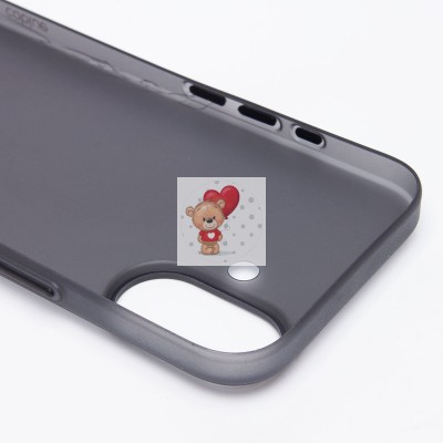 Чехол-накладка для Apple iPhone 16 (матовый прозрачный/черный) - PC091 Чехол-накладка для Apple iPhone 16 (матовый прозрачный/черный) - PC091