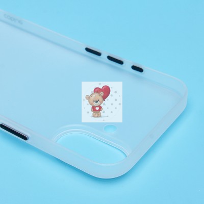 Чехол-накладка для Apple iPhone 16 (матовый прозрачный/белый) - PC091 Чехол-накладка для Apple iPhone 16 (матовый прозрачный/белый) - PC091