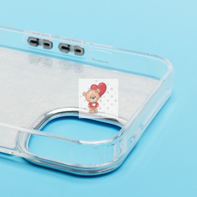 Чехол-накладка для Apple iPhone 13 (енот) (прозрачный) - PC092 Чехол-накладка для Apple iPhone 13 (енот) (прозрачный) - PC092