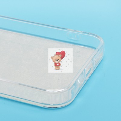 Чехол-накладка для Apple iPhone 13 (енот) (прозрачный) - PC092 Чехол-накладка для Apple iPhone 13 (енот) (прозрачный) - PC092