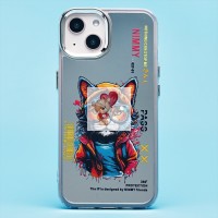 Чехол-накладка для Apple iPhone 13 (кот) (прозрачный) - PC092 Чехол-накладка для Apple iPhone 13 (кот) (прозрачный) - PC092