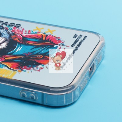 Чехол-накладка для Apple iPhone 13 (кот) (прозрачный) - PC092 Чехол-накладка для Apple iPhone 13 (кот) (прозрачный) - PC092