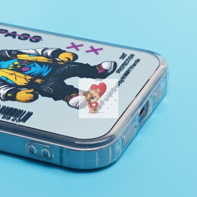 Чехол-накладка для Apple iPhone 13 (мишка) (прозрачный) - PC092 Чехол-накладка для Apple iPhone 13 (мишка) (прозрачный) - PC092