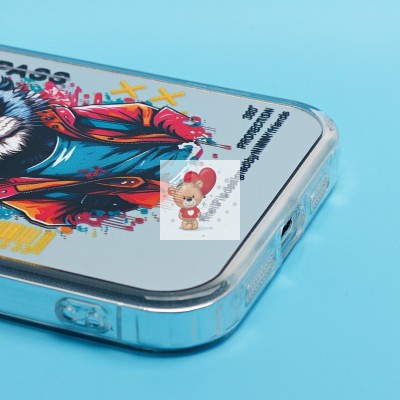 Чехол-накладка для Apple iPhone 14 Pro Max (кот) (прозрачный) - PC092 Чехол-накладка для Apple iPhone 14 Pro Max (кот) (прозрачный) - PC092