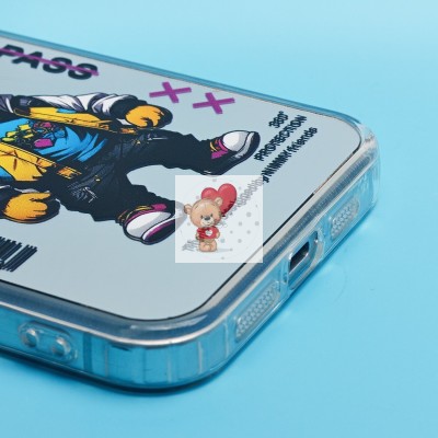 Чехол-накладка для Apple iPhone 15 Pro Max (мишка) (прозрачный) - PC092 Чехол-накладка для Apple iPhone 15 Pro Max (мишка) (прозрачный) - PC092